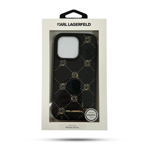 KARL Case Monogram For iPhone 16 Pro Brown