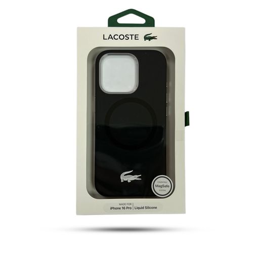 LACOSTE Magsafe Iconic Petit Pique iPhone 16 Pro Black