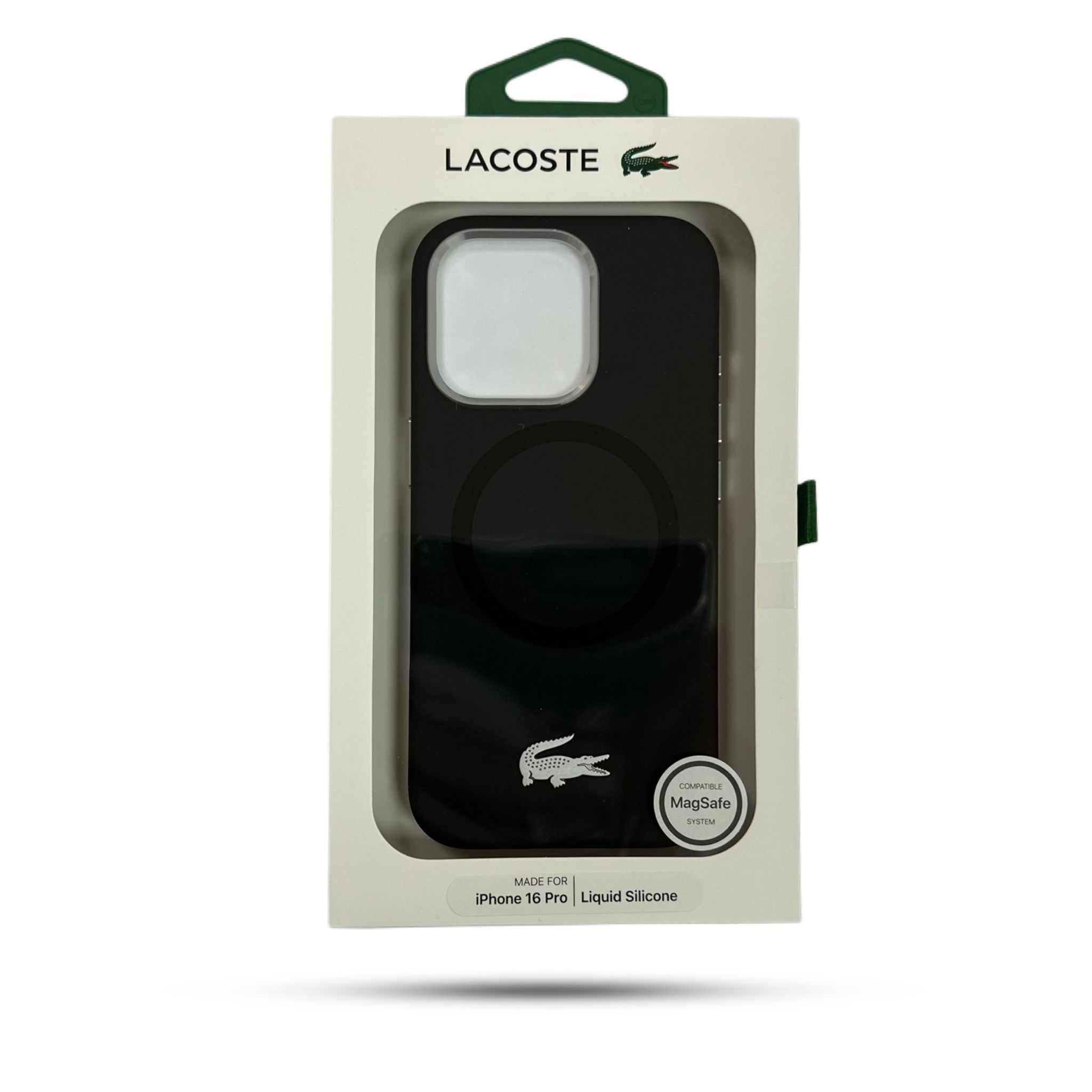 LACOSTE Magsafe Iconic Petit Pique iPhone 16 Pro Black
