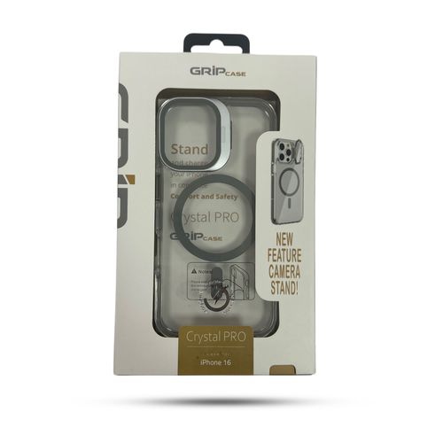 Grip Case Crystal Pro for iPhone 16 Gray