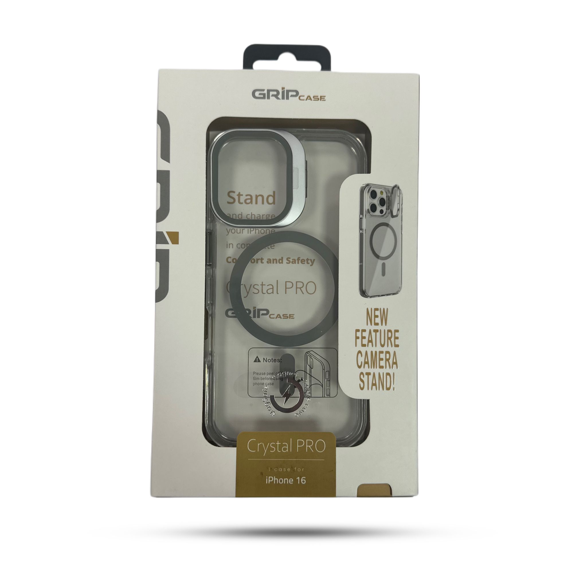 Grip Case Crystal Pro for iPhone 16 Gray