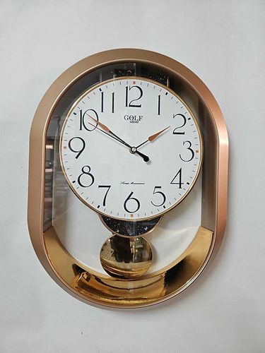 שעון קיר רוז גולד GOLF 9641J גולף