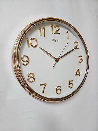 שעון קיר רוז גולד GOLF 3458YB גולף