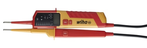 טסטר מקצועי לבדיקת מתח ורציפות 12-1,000V AC CAT IV כולל 2 סוללות AAA דגם WIHA SB-255-15 מבית WIHA