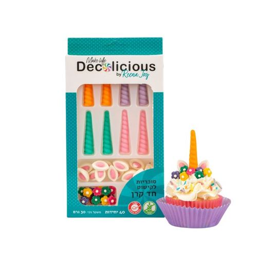 קישוטים אכילים חד קרן-זהב Decolicious