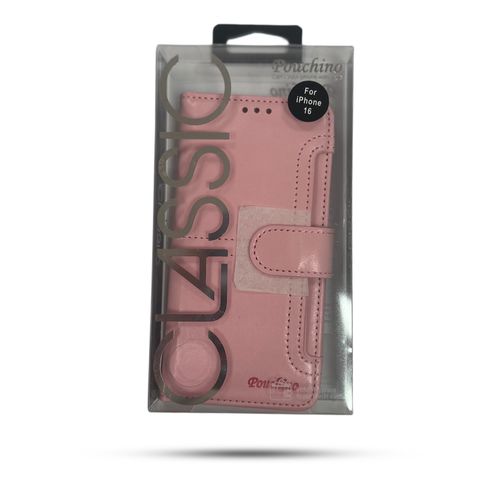 נרתיק ספר Pouchino TASCA for iPhone 16 6.1 Pink