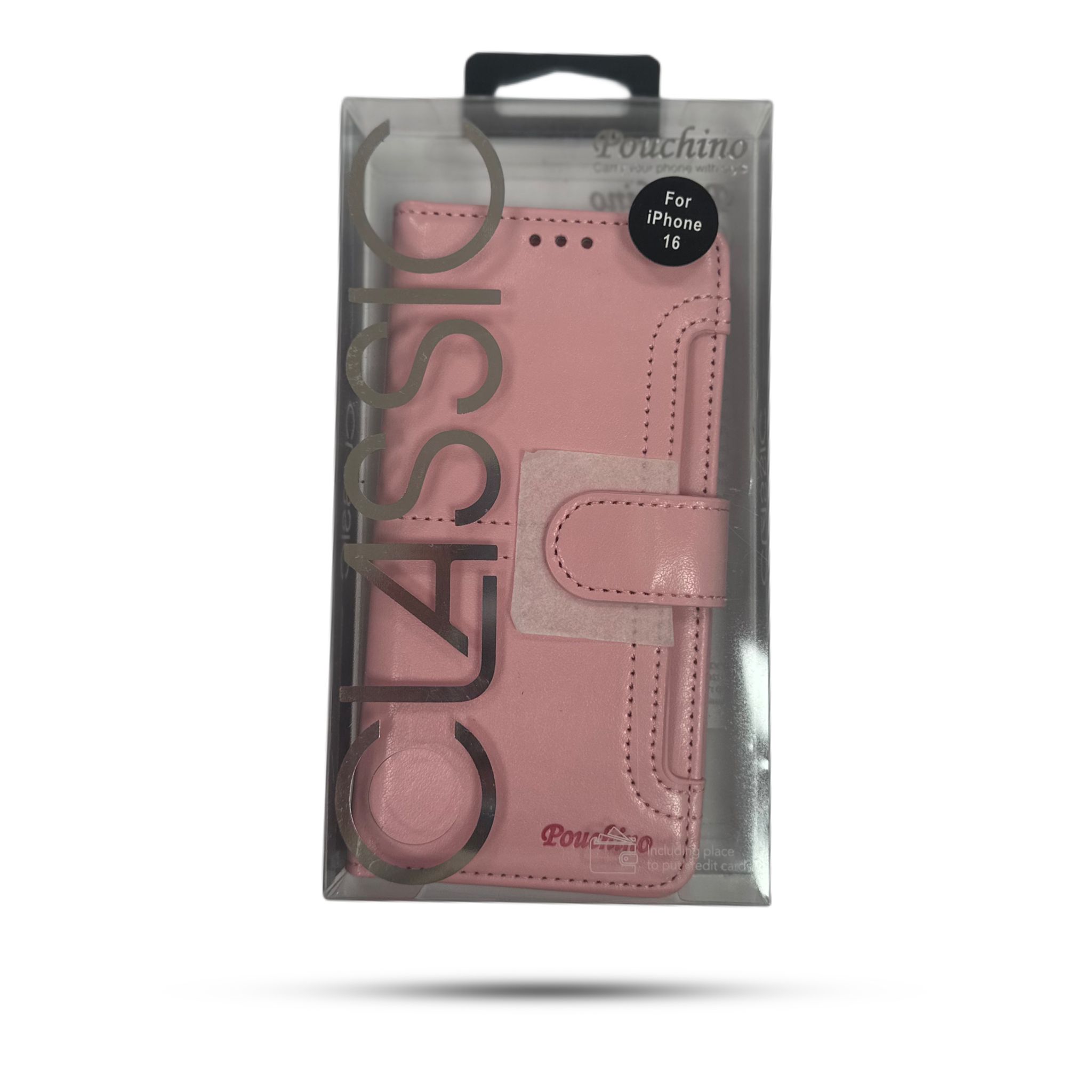 נרתיק ספר Pouchino TASCA for iPhone 16 6.1 Pink