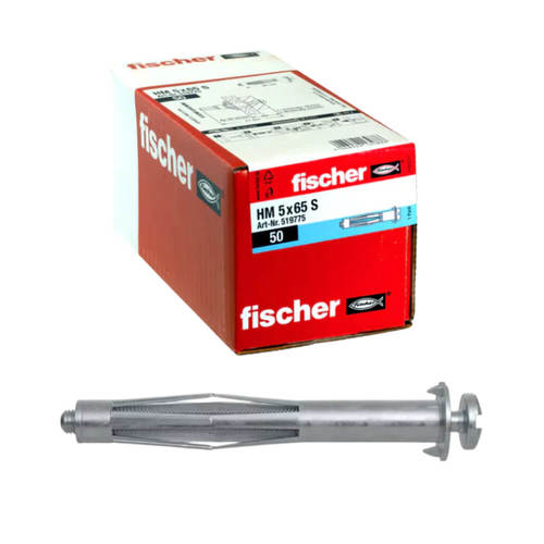 עוגן מתכת ללוחות גבס ועץ דגם HM פישר Fischer