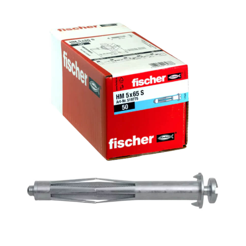 עוגן מתכת ללוחות גבס ועץ דגם HM פישר Fischer