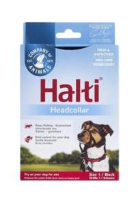 רתמת ראש האלטי לכלב צבע שחור מידה לבחירה Halti Headcollar