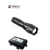 פנס נטען 15W טלסקופי/זום מטען באריזה צבאית OMEGA