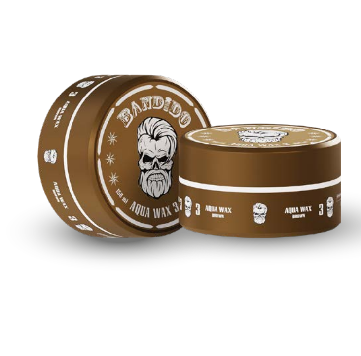 ווקס לשיער BANDIDO Aqua Wax No.3 Brown באחיזה חזקה וברק טבעי – 150 מ״ל