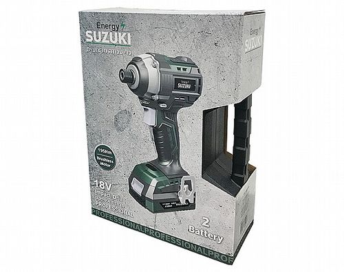 מברגה אימפקט נטענת דגם פרו 18V 4AH סוזוקי מק