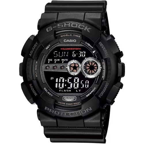 שעון יד דיגיטלי לגברים ג'י שוק Casio G-Shock GD-100-1BDR