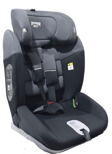 כסא בטיחות ובוסטר Defender NEO בתקן i-Size החדש - שחור/אפור