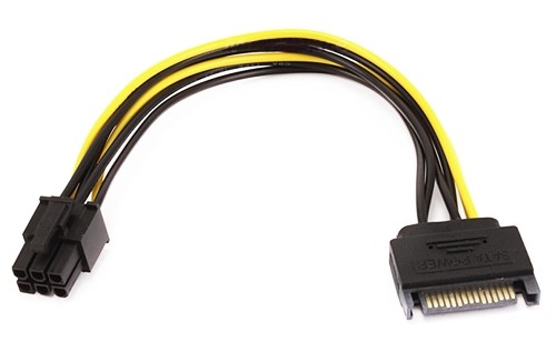 כבל מתח לכרטיס מסך CMP-CI005 SATA MALE To 6PIN PCI EXPRESS