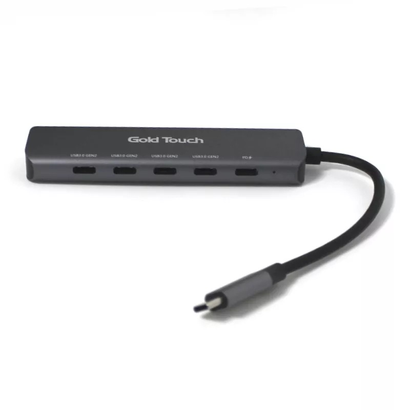 מפצל  Gold Touch USB3.2 Type C to 4+1 HUB 10G+PD 100W