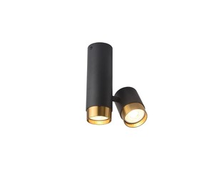 2 צילינדר שחור+זהב GU10 2X35W
