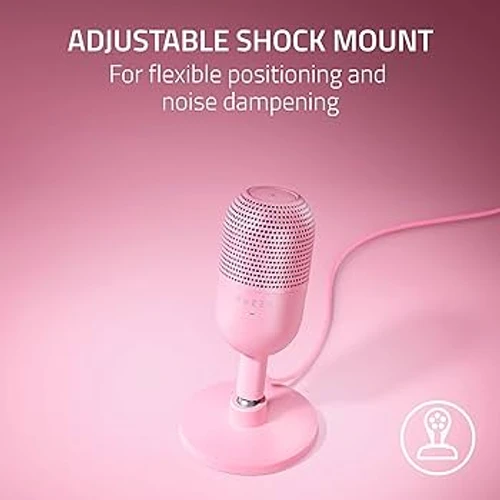 מיקרופון שולחני Razer Seiren V3 Mini ורוד