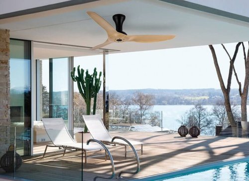  מאוורר תקרה עץ בהיר 