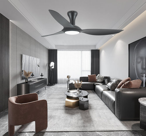  מאוורר תקרה חכם NISKO שלט + אפליקציה שחור PARIS 60'' SMART  