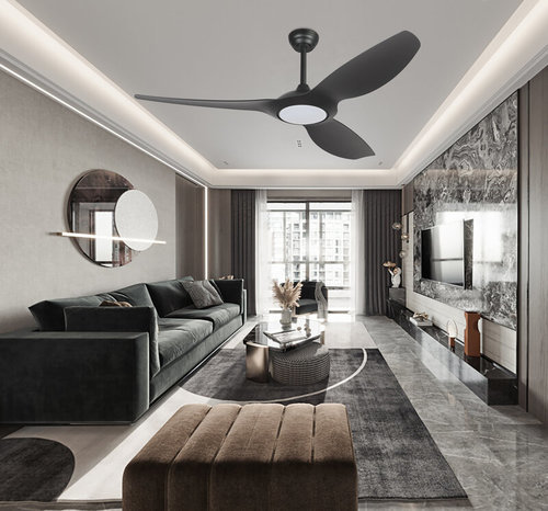  מאוורר תקרה חכם NISKO שלט + אפליקציה שחור PARIS 60'' SMART  