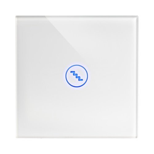  מתג טאץ' מדרגות זכוכית לבנה 60mm 