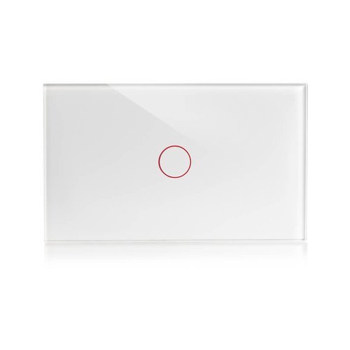  מתג טאץ' חכם לתאורה לחצן אחד זכוכית לבנה 3 מודול WIFI 