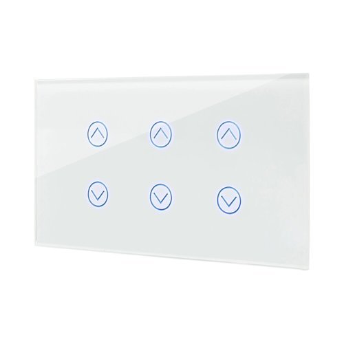  מתג טאץ' חכם ל-3 תריסים זכוכית לבנה 4 מודול WIFI 
