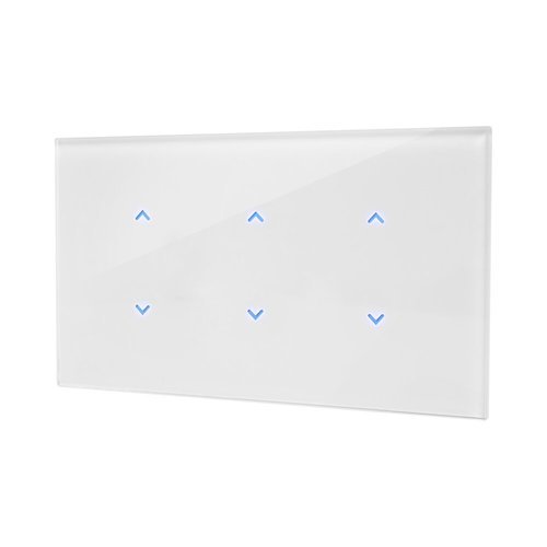  מתג טאץ' חכם ל-3 צלונים זכוכית לבנה 4 מודול ZIGBEE 