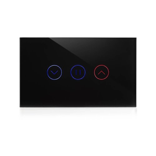  מתג טאץ' חכם לתריס זכוכית שחורה 3 מודול WIFI 