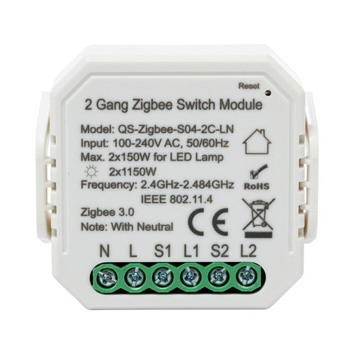  מודול תאורה נסתר חכם 2 הדלקות  ZIGBEE 