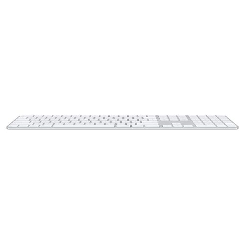 מקלדת אלחוטית למחשב מק יבואן רשמי סי.דאטה Apple Magic Keyboard with Touch ID and Numeric Keypad for Mac models with Apple silicon - White Keys MXK73HB/A