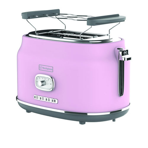טוסטר קופץ מצנם רטרו ל-2 פרוסות Westinghouse WKTTB-809PD ווסטינגהאוס