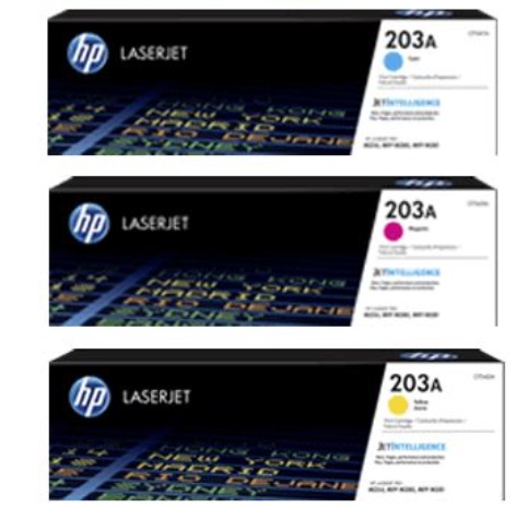 סט טונרים מקוריים צבעים HP 203A