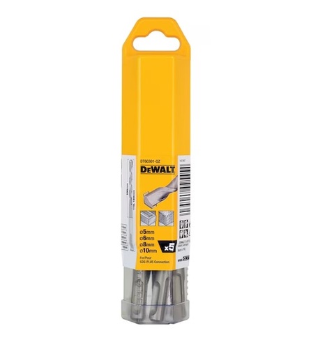 סט מקדחי SDS-PLUS מקצועי (ערכה 5 חלקים) - DEWALT DT60301-QZ