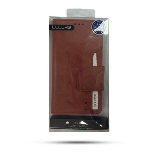 נרתיק ספר Dulero for iPhone 15 Pro 6.1 Brown