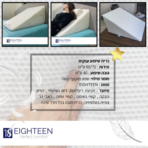 כרית שיפוע ריפלוקס ענקית במיוחד 