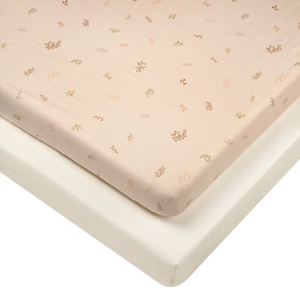 זוג סדינים למיטת תינוק או מעבר 100% כותנה ג