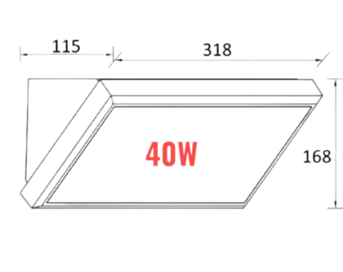 מנורת קיר גינה חוץ לד - 40W CCT