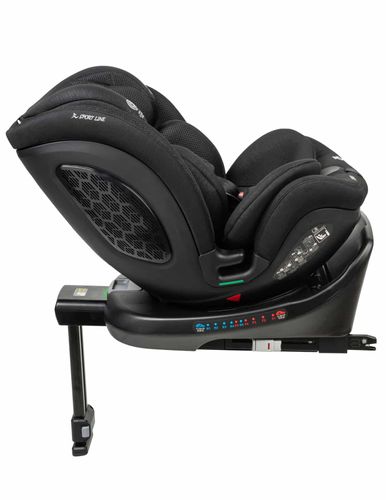 כיסא בטיחות ובוסטר מסתובב TRIVO 360º מלידה ועד גיל 8 בתקן i-Size עם ריפוד מנדף זיעה - שחור
