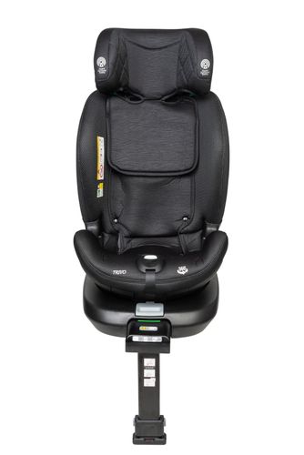 כיסא בטיחות ובוסטר מסתובב TRIVO 360º מלידה ועד גיל 8 בתקן i-Size עם ריפוד מנדף זיעה - שחור