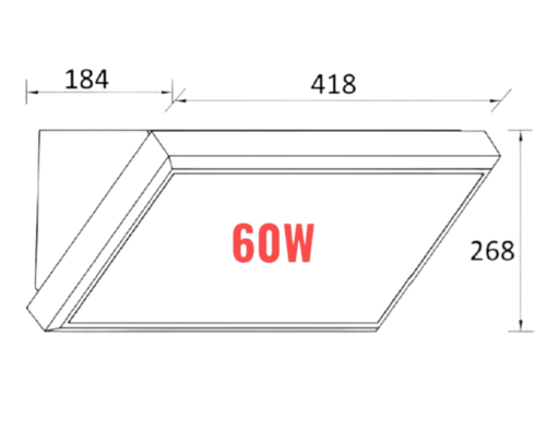 מנורת קיר גינה חוץ לד - 60W CCT