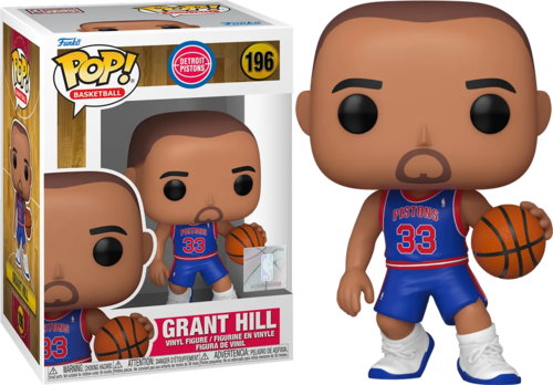 בובת פופ כדורסל: דטרויט פיסטונס - גרנט היל - Funko POP! Basketball: Detroit Pistons - Grant Hill #196