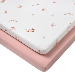 זוג סדינים ללול תינוק 100% כותנה ג