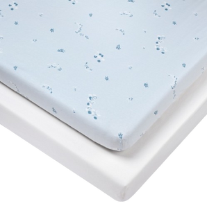 זוג סדינים ללול תינוק 100% כותנה ג