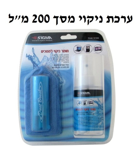 סטנד 12 יחידות נוזל נקוי למסכים+מטליות 200 מ
