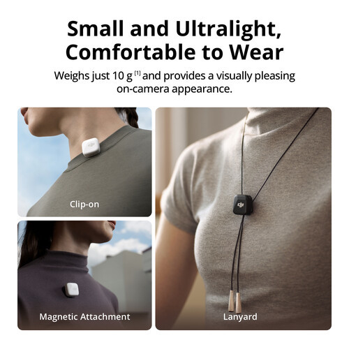 DJI Mic Mini מערכת זוג מיקרופוני דש קומפקטית אלחוטית זוג משדרים ומקלט עבור מצלמה/סמארטפון