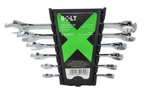 סט מפתחות רינג פתוח בגדלים 8-19 מ"מ (6 יחידות) - BOLT CWS8191
