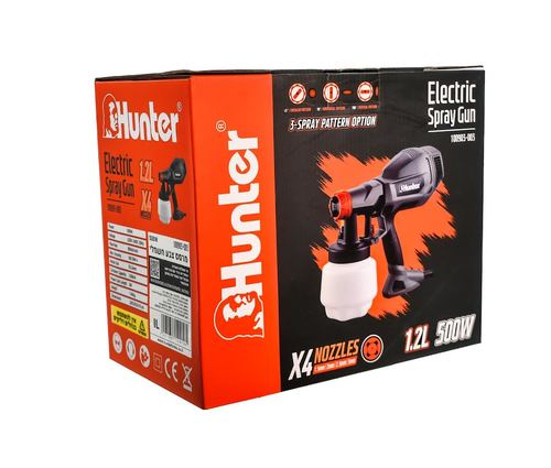 מרסס צבע חשמלי  500W 1.2L כולל 4 דיזות 100903-003 HUNTER